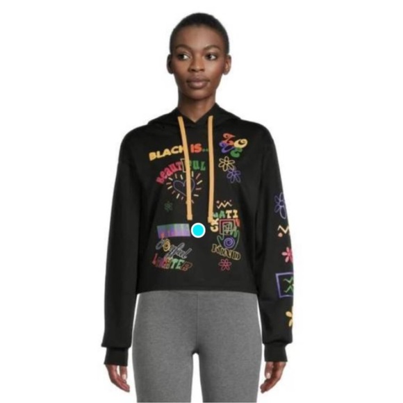 Modern Lux Tops - CLOSET CLEAR OUT Modern lux  Urban Kindness Graffiti Crop Hoodie Size Medium